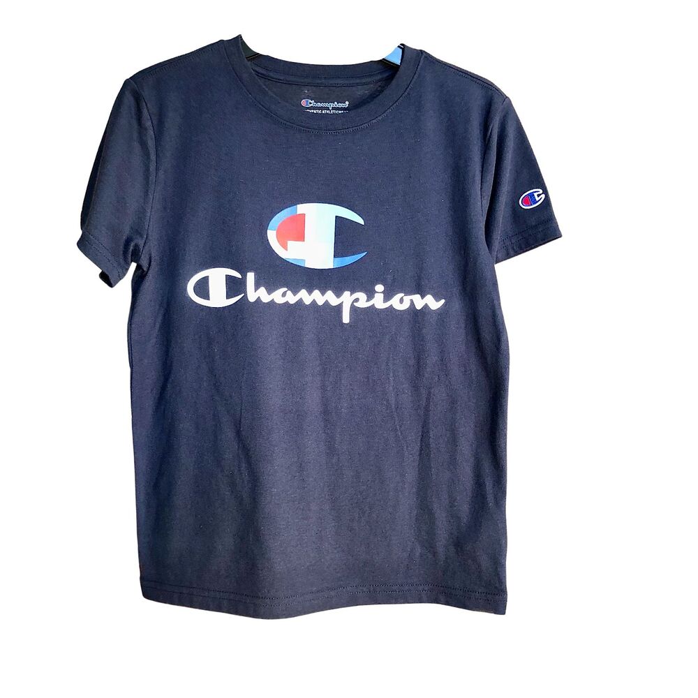 Champion Shirt Boys Small T Shirt - Authentic Athleticwear - Navy - Small